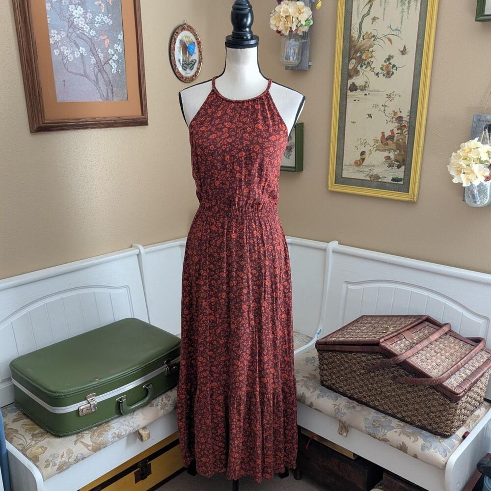 Floral Old Navy Halter Maxi Dress